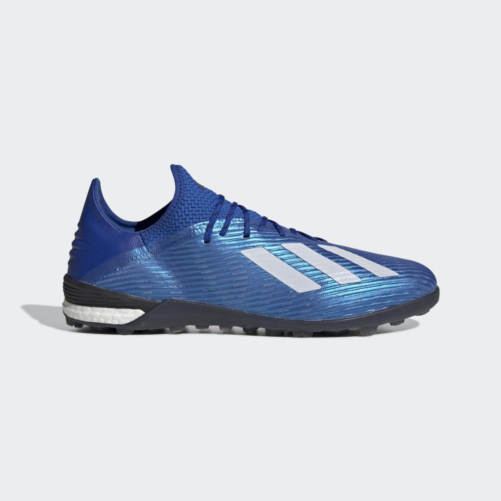 Adidasi Fotbal Adidas X 19.1 Turf Barbati Romania - Albastru Regal/Albi/Negrii EG7136